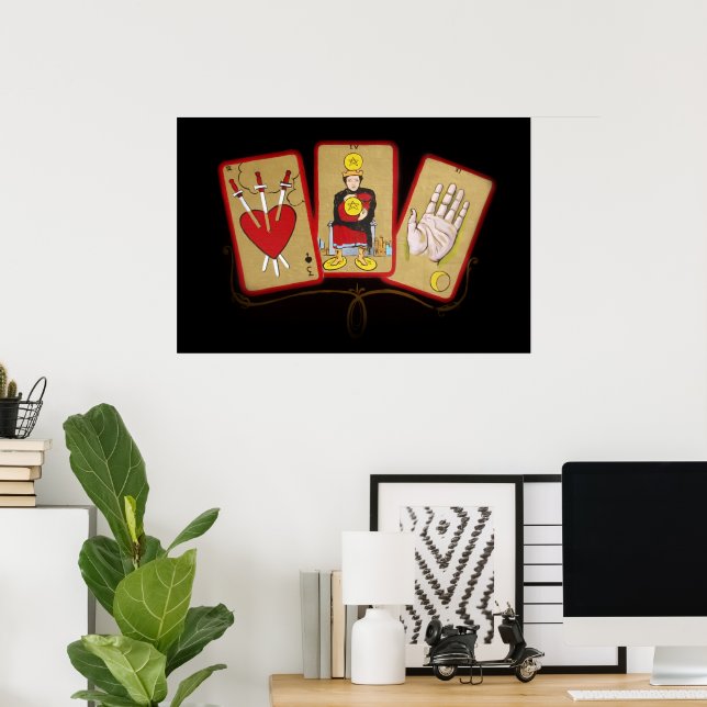 Affiche Cartes Tarot (Bureau à domicile)