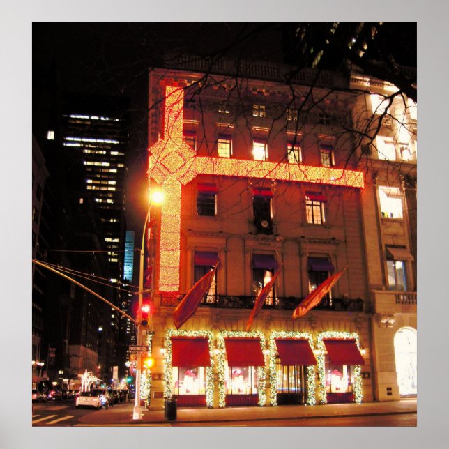 Affiche Cartier Store NYC Christmas 2010 Canvas Print (Devant)