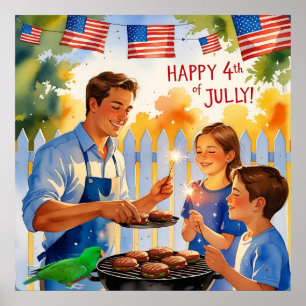 Affiche Cartographier papa Grilling & Kids avec des Sparkl