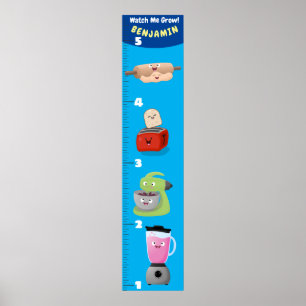 Affiche Carton de croissance de l'électronique mignonne
