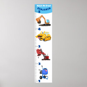 Affiche Carton de transport mignon graphique de croissance