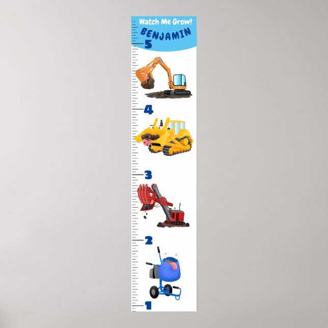 Affiche Carton de transport mignon graphique de croissance (Devant)