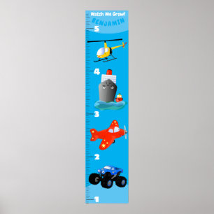 Affiche Carton de transport mignon graphique de croissance