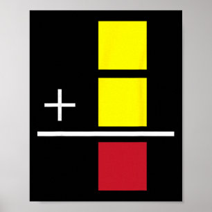 Affiche Carton jaune rouge arbitre de football amateurs de