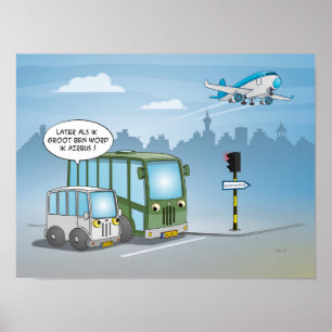 Affiche Carton ; plus tard quand je suis grand