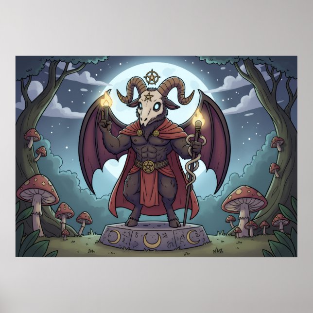 Affiche Cartoon Baphomet (Devant)