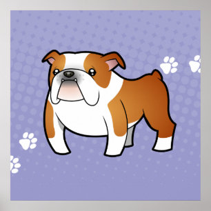 Affiche Cartoon Bulldog