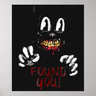 Affiche Cartoon chat Déplaisant Horreur tour ou réglez