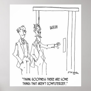 Affiche Cartoon de salle de toilettes 1306