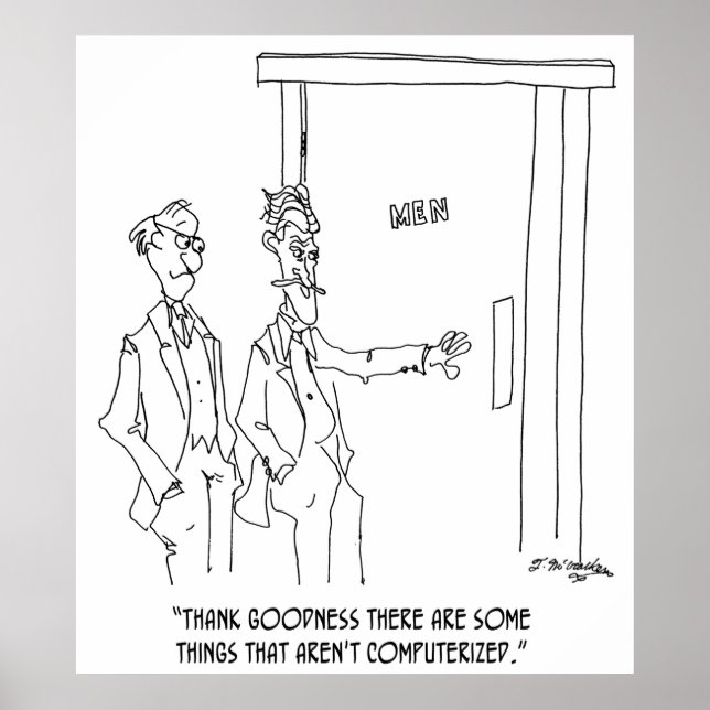 Affiche Cartoon de salle de toilettes 1306 (Devant)