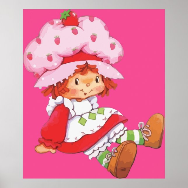 Affiche Cartoon fraise Vintage Retro 80s 1980s (Devant)