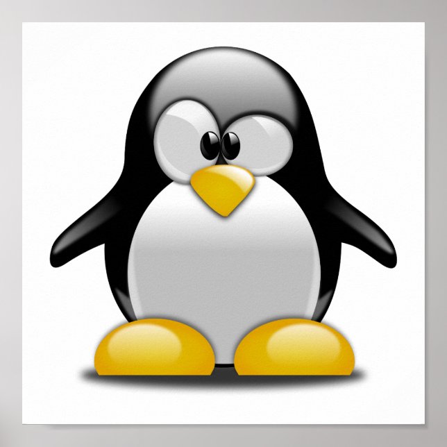 Affiche Cartoon mignon bébé pingouin (Devant)