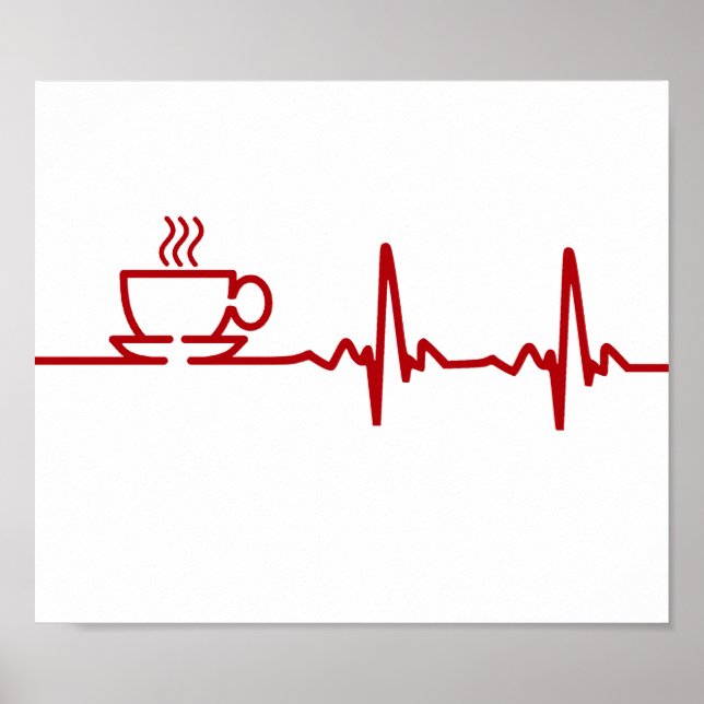 Affiche Cartouche de café du matin EKG (Devant)