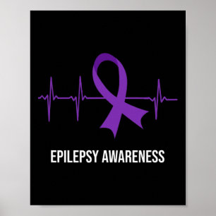 Affiche Cartouche ECG Design Epilepsie Sensibilisation
