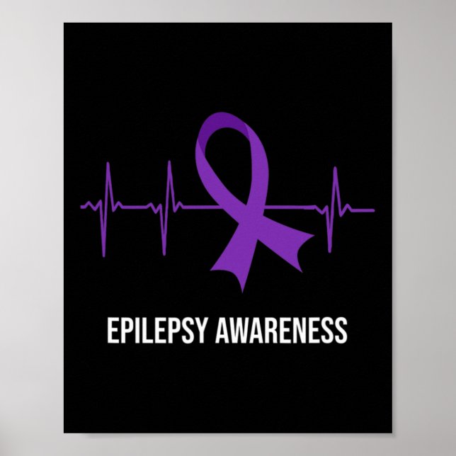 Affiche Cartouche ECG Design Epilepsie Sensibilisation (Devant)