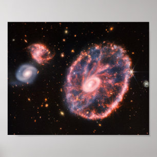 Affiche Cartwheel Galaxy JWST James Webb Télescope spatial