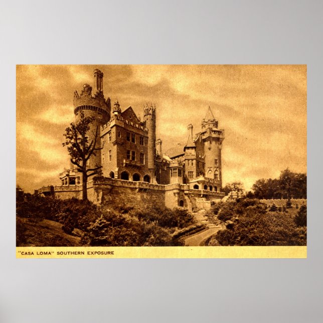 Affiche Casa Loma Toronto Canada années 1920 Vintage (Devant)