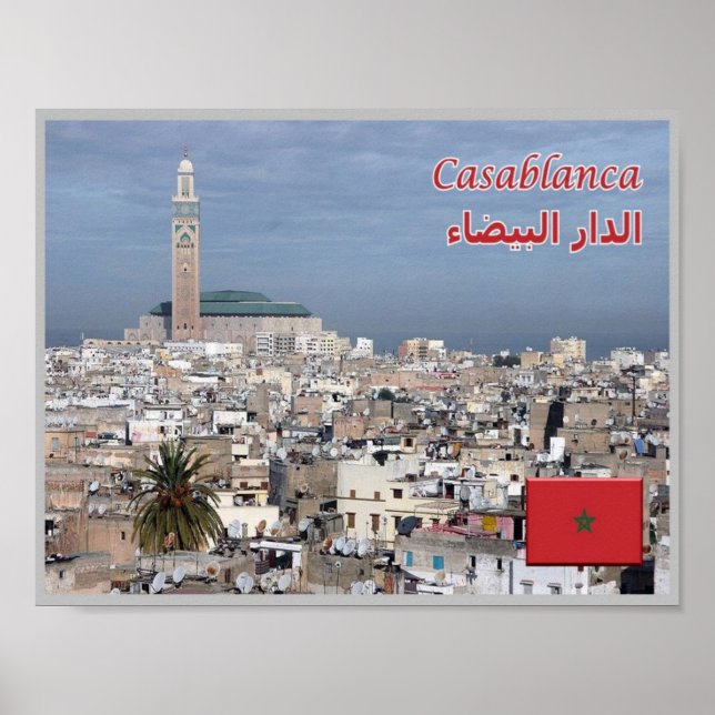Affiche Casablanca - Marocco - Panorama (Devant)