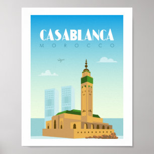 Affiche Casablanca ville Maroc