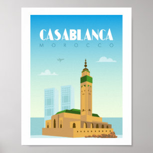 Affiche Casablanca ville Maroc