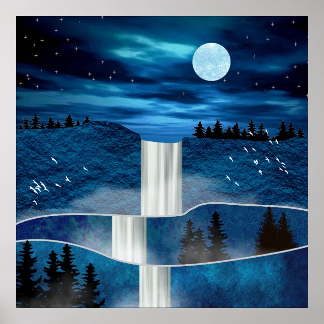 Affiche Cascade Bleue (Devant)
