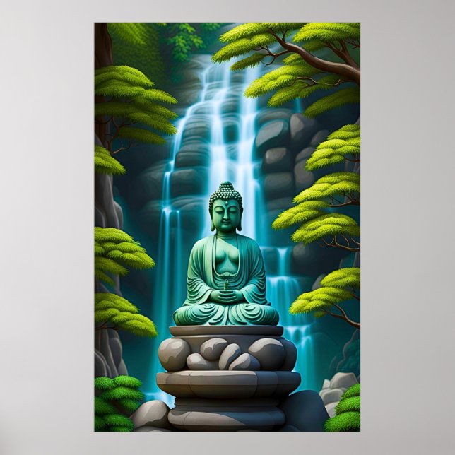 Affiche Cascade Bouddha (Devant)