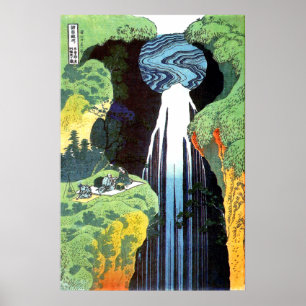 Affiche Cascade d'Amida sur la route de Kisokaido