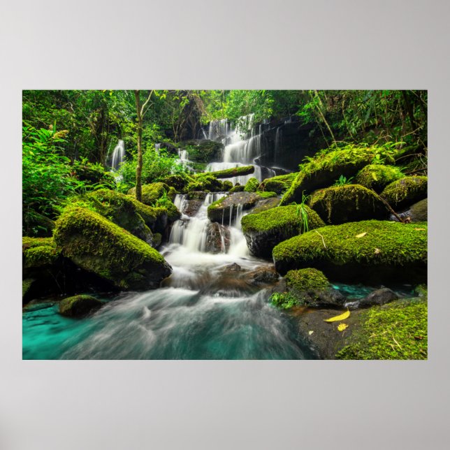 Affiche Cascade dans la Jungle | Phu Tub Berk Mountain (Devant)