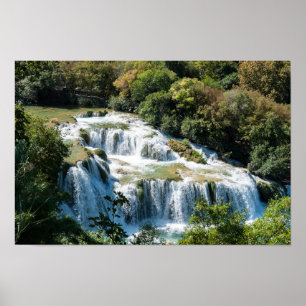 Affiche Cascade dans le Parc national de Krka - Dalmatie,