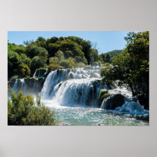 Affiche Cascade dans le parc national de Krka - Dalmatie,