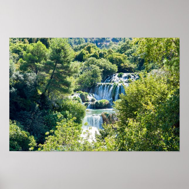 Affiche Cascade dans le Parc national de Krka - Dalmatie,  (Devant)