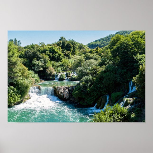 Affiche Cascade dans le Parc national de Krka - Dalmatie,  (Devant)