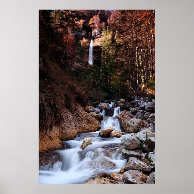 Affiche Cascade d'automne Peričnik, Slovénie (Devant)