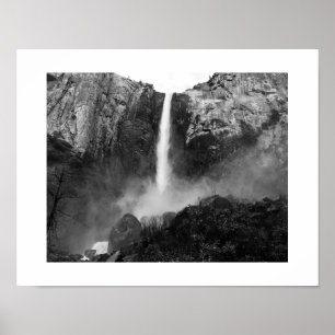 Affiche Cascade de Bridalveil Falls Photo noir et blanc
