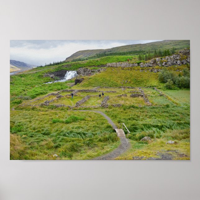 Affiche Cascade de Fossarrett, Islande (Devant)