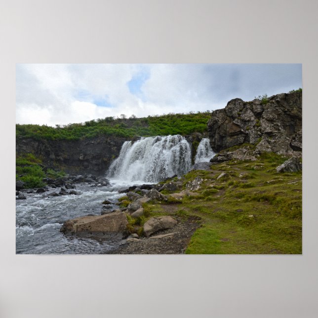 Affiche Cascade de Fossarrett, Islande (Devant)