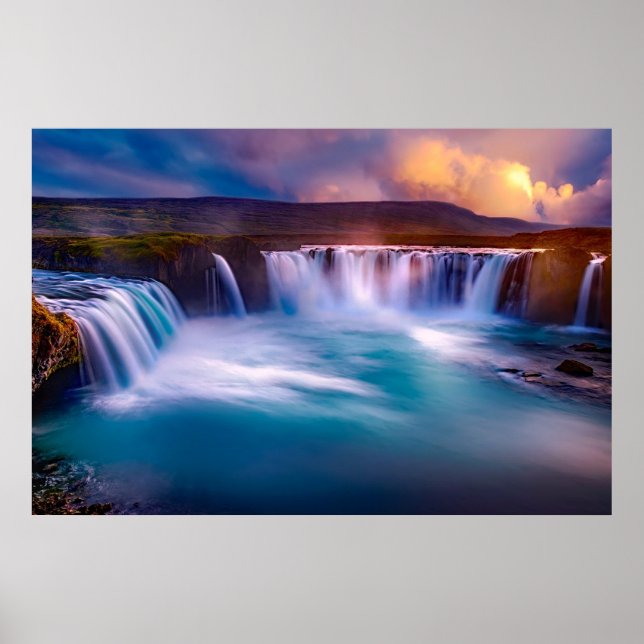 Affiche Cascade de Godafoss, Islande Beau paysage (Devant)