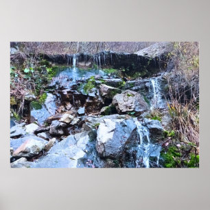 Affiche Cascade de montagne pittoresque - Nature sauvage R