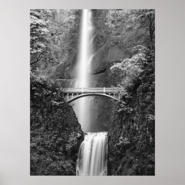 Affiche Cascade de Multnomah Falls avec pont Benson (Devant)