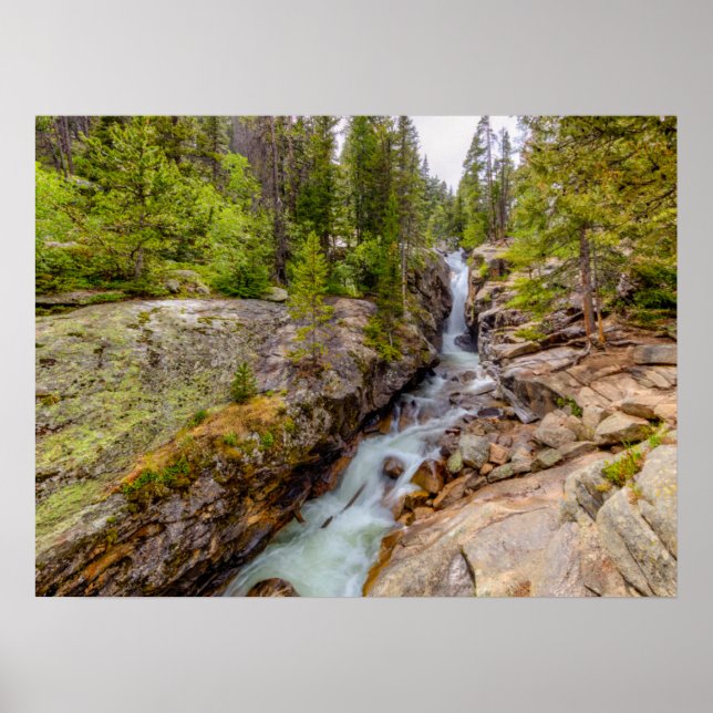 Affiche Cascade de rivière et chute d'eau (Devant)