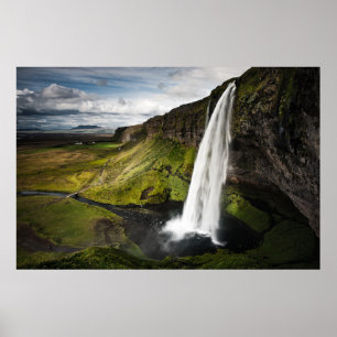 Affiche Cascade de Seljalandsfoss   Islande
