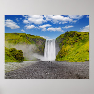 Affiche Cascade de Skogafoss en Islande