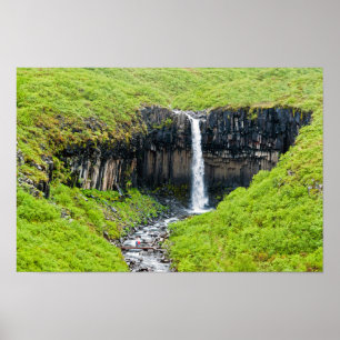 Affiche Cascade de Svartifoss à Skaftafell - Islande