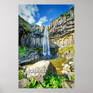Affiche Cascade de Svartifoss, Islande