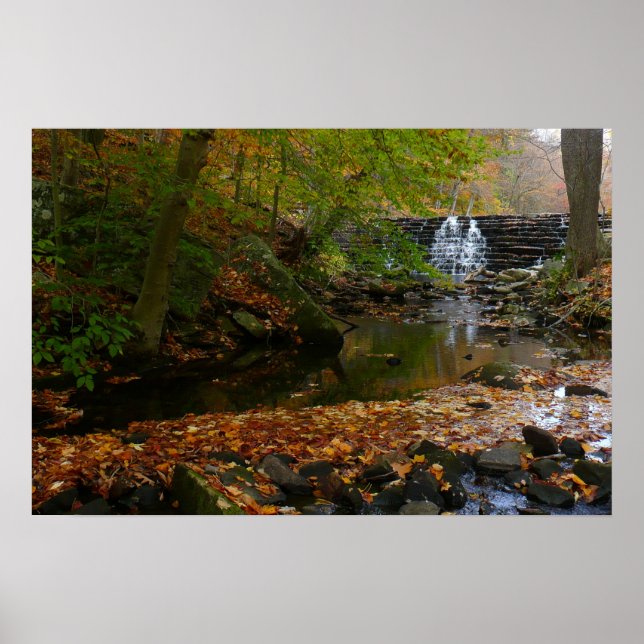 Affiche Cascade et ruisseau d'automne en Pennsylvanie Natu (Devant)