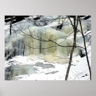 Affiche Cascade gelée, jaune