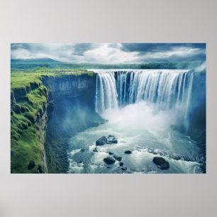Affiche Cascade Majestic Beau Paysage