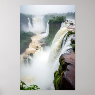 Affiche Cascade Nature Extérieur Paysage Calme Tranquille