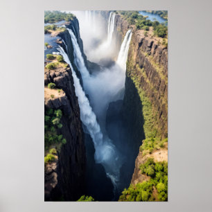 Affiche Cascade Nature Extérieur Paysage Calme Tranquille