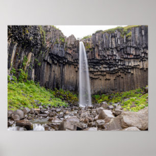 Affiche Cascade noire de basalte Svartifoss Islande